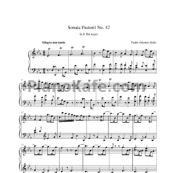 Ноты Antonio Soler - Sonata Pastoril No. 42 in E flat major - предпросмотр
