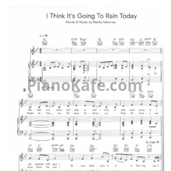Ноты Katie Melua - I think it's going to rain today - предпросмотр
