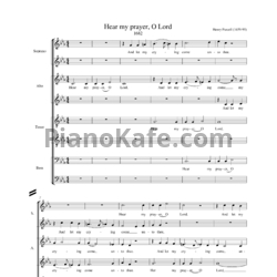 Ноты Генри Пёрселл - Антем "Hear my prayer, O Lord" (Z 15) - предпросмотр