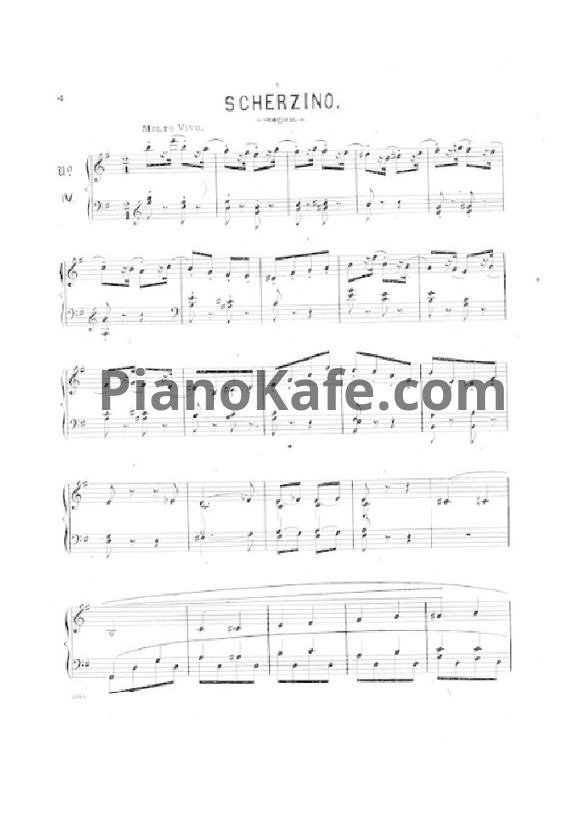 Ноты Герман Волленгаупт - Скерцино (Соч. 41, №4) - PianoKafe.com
