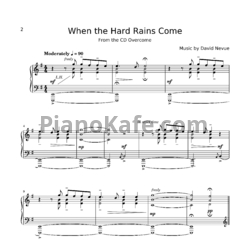 Ноты David Nevue - When the hard rains come - предпросмотр
