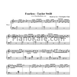 Ноты Taylor Swift - Fearless - предпросмотр