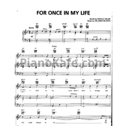 Ноты Michael Buble - For once in my life - предпросмотр