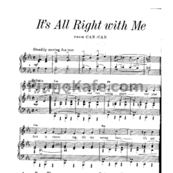 Ноты Cole Porter - It's all right with me - предпросмотр