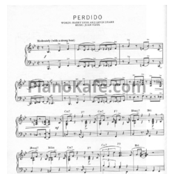 Ноты Juan Tizol - Perdido - предпросмотр