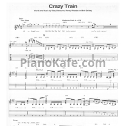 Ноты Ozzy Osbourne - Crazy train (Версия 2) - предпросмотр