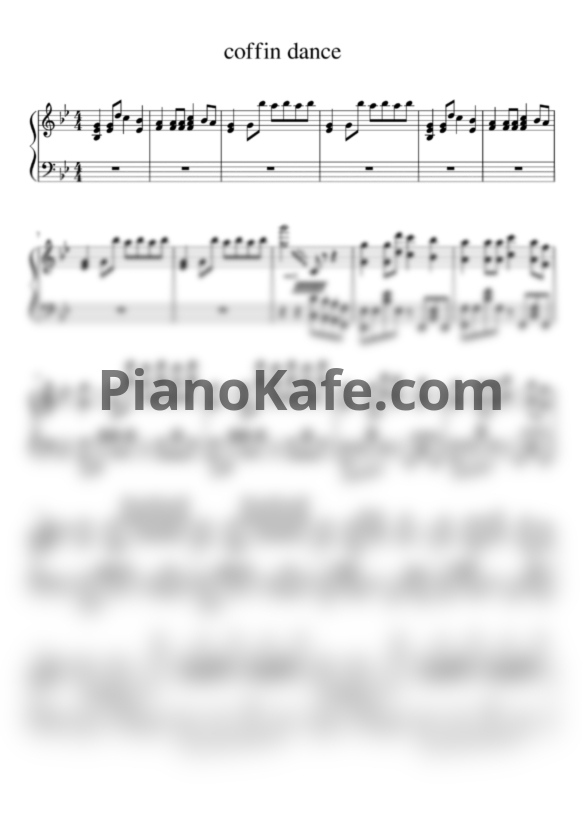 Ноты Tony Igy - Coffin dance (Версия 2) - PianoKafe.com