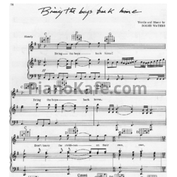 Ноты Pink Floyd - Bring the boys back home - предпросмотр