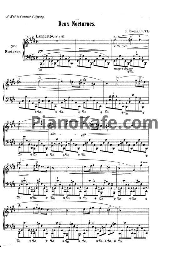 Ноты Фредерик Шопен - 2 ноктюрна (Op. 27) - PianoKafe.com