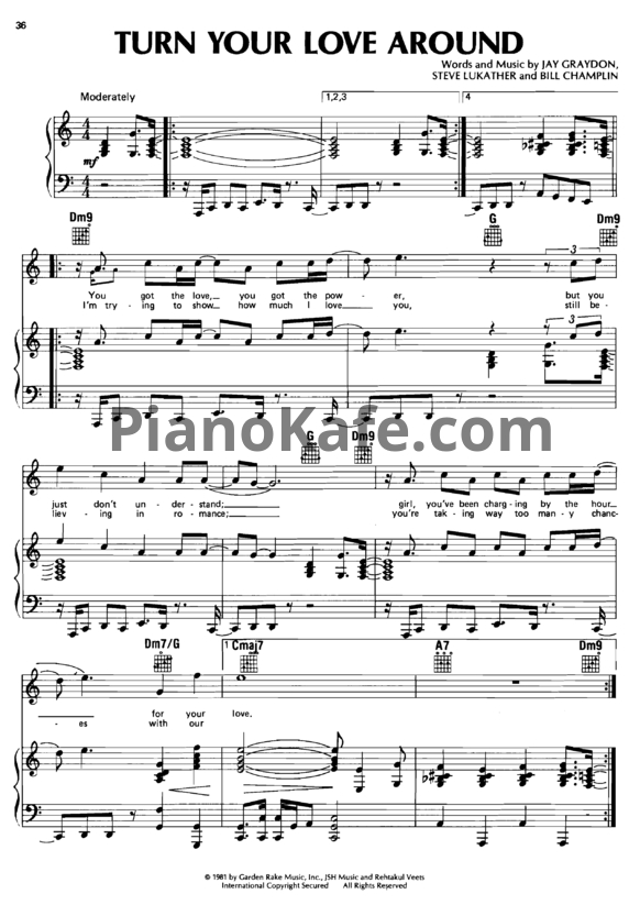 Ноты George Benson - Turn your love around - PianoKafe.com