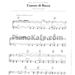 Ноты Nino Rota - L'amore di Rocco - предпросмотр