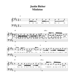 Ноты Justin Bieber - Mistletoe - предпросмотр
