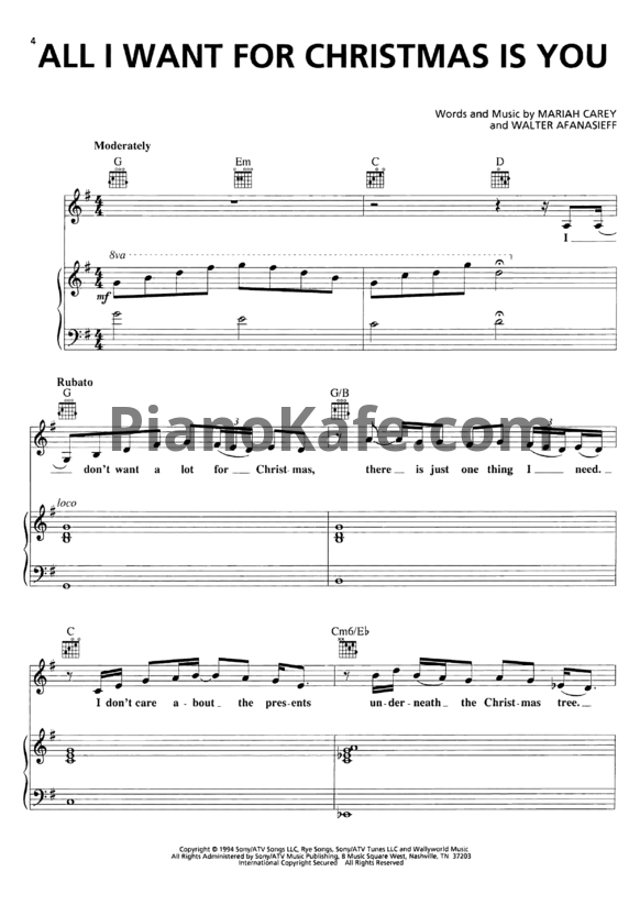 Ноты It's Easy to Play Christmas Songs (Книга нот) - PianoKafe.com