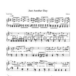 Ноты Lady Gaga - Just another day - предпросмотр
