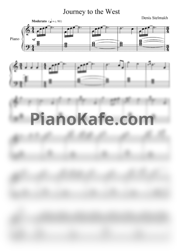 Ноты Denis Stelmakh - Journey to the west - PianoKafe.com