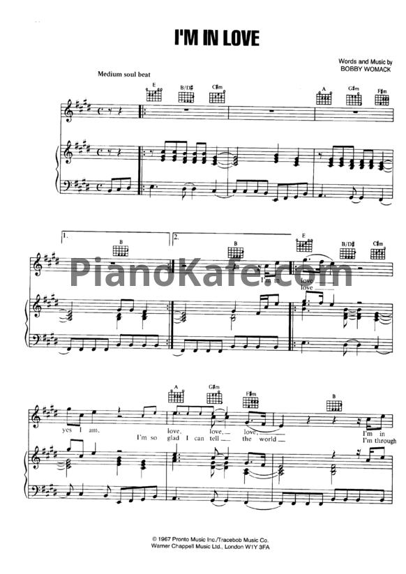 Ноты Aretha Franklin - I'm in love - PianoKafe.com