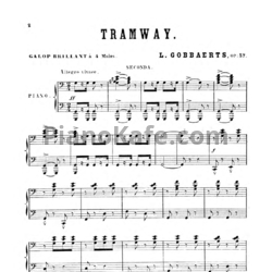 Ноты L. Gobbaerts - Tramway (Op. 37) для 2 фортепиано - предпросмотр