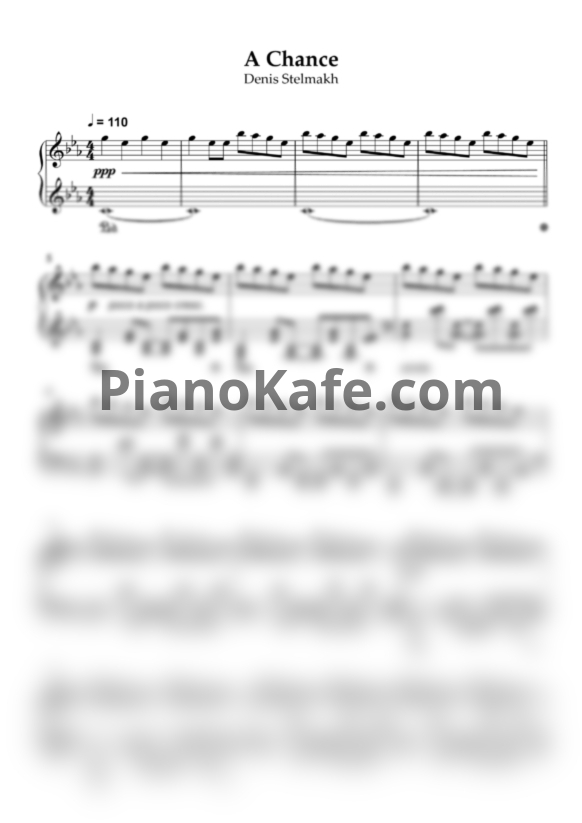 Ноты Denis Stelmakh - A chance - PianoKafe.com