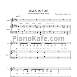 Ноты Louis Tomlinson & Bebe Rexha - Back to You - предпросмотр
