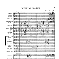 Ноты Эдуард Элгар - Имперский марш (Op. 32, Партитура) - предпросмотр