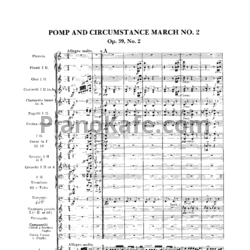 Ноты Эдуард Элгар - Помпезный и церемониальный марши №2 (Op. 39, Партитура) - предпросмотр