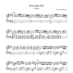 Ноты Coldplay - Everyday life - предпросмотр