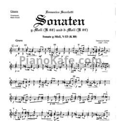 Ноты Д. Скарлатти - Сонаты K88 и K89 - предпросмотр