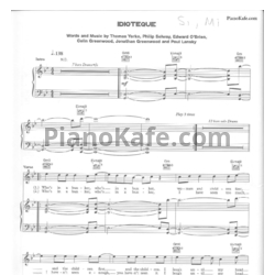 Ноты Radiohead - Idioteque - предпросмотр