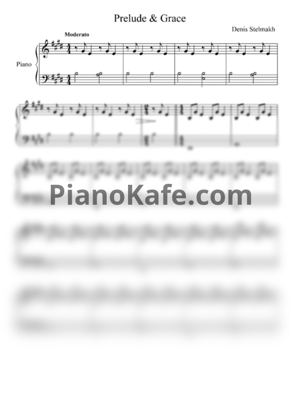 Ноты Denis Stelmakh - Prelude & Grace - PianoKafe.com