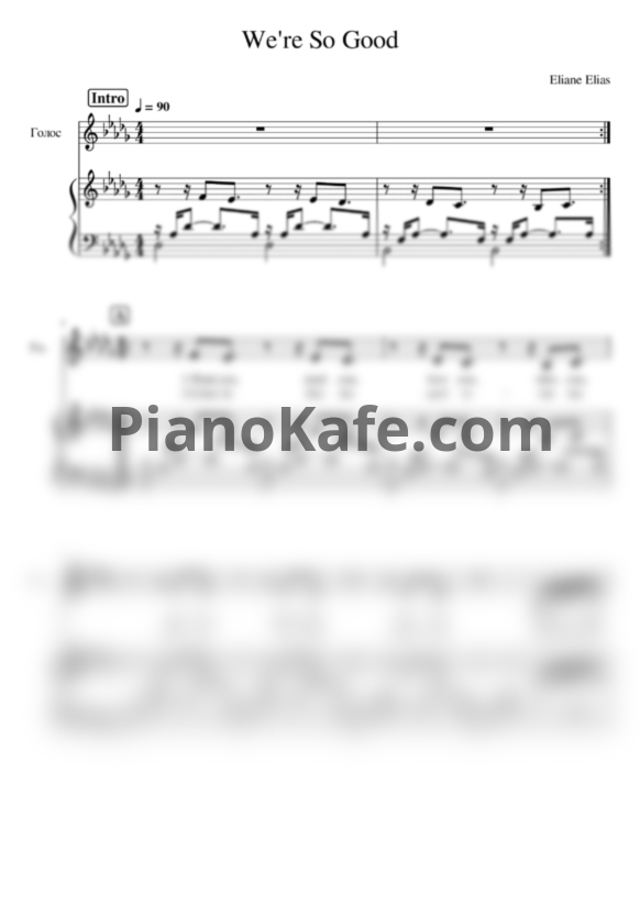 Ноты Eliane Elias - We're so good - PianoKafe.com