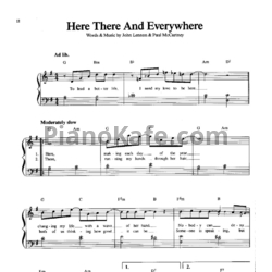 Ноты The Beatles - Here there and everywhere - предпросмотр