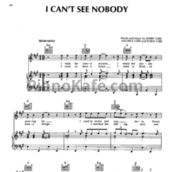 Ноты Bee Gees - I can't see nobody - предпросмотр