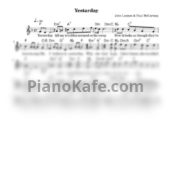 Ноты The Beatles - Yesterday (Переложение для голоса (гитары) Д. Соловьева) - предпросмотр