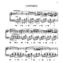 Ноты Ф. Шопен - Кантабиле си-бемоль мажор (B. 84) - предпросмотр