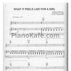 Ноты Madonna - What it feels like for a girl - предпросмотр