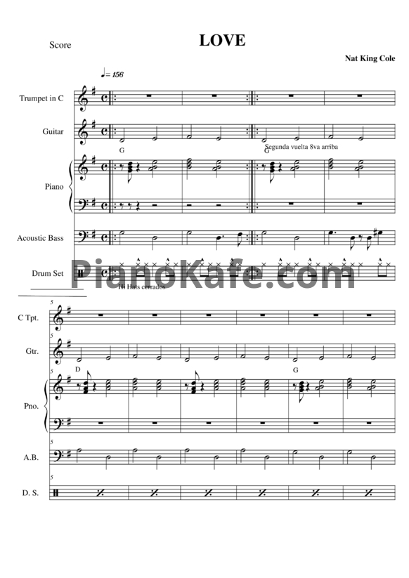 Ноты Nat King Cole - L-O-V-E - PianoKafe.com
