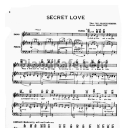 Ноты Frank Sinatra - Secret love - предпросмотр