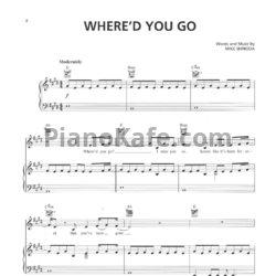 Ноты Fort Minor feat. Skylar Grey - Where'd you go - предпросмотр