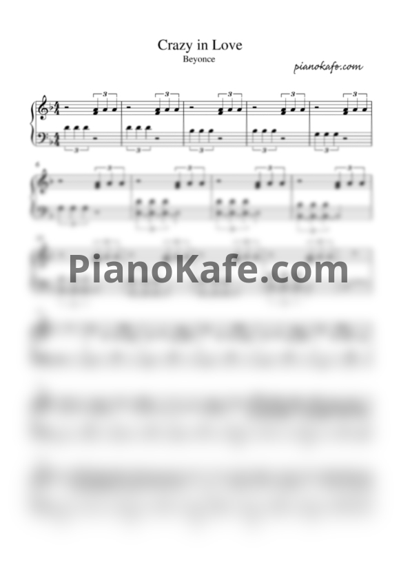 Ноты Sofia Karlberg - Crazy In Love (cover) - PianoKafe.com