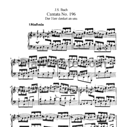 Ноты И. Бах - Кантата №196 "Der herr denket an uns" (BWV 196) - предпросмотр