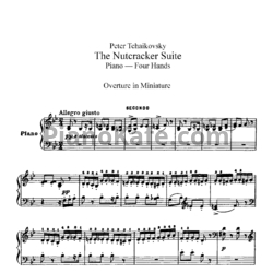Ноты П. Чайковский - Миниатюрная увертюра (для фортепиано в 4 руки) - предпросмотр