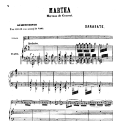 Ноты Пабло де Сарасате - Фантазия на темы оперы "Марта" (Соч. 19) - предпросмотр