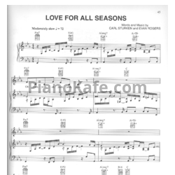 Ноты Christina Aguilera - Love for all seasons - предпросмотр