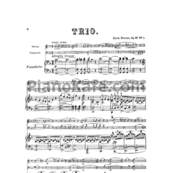 Ноты Г. Беренс - Трио (Op. 95, №1) - предпросмотр