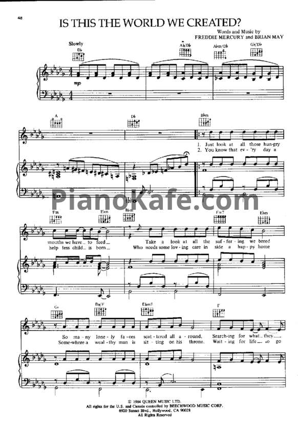 Ноты Queen - It's a hard life - PianoKafe.com