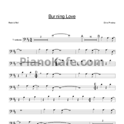 Ноты Elvis Presley - Burning love - предпросмотр