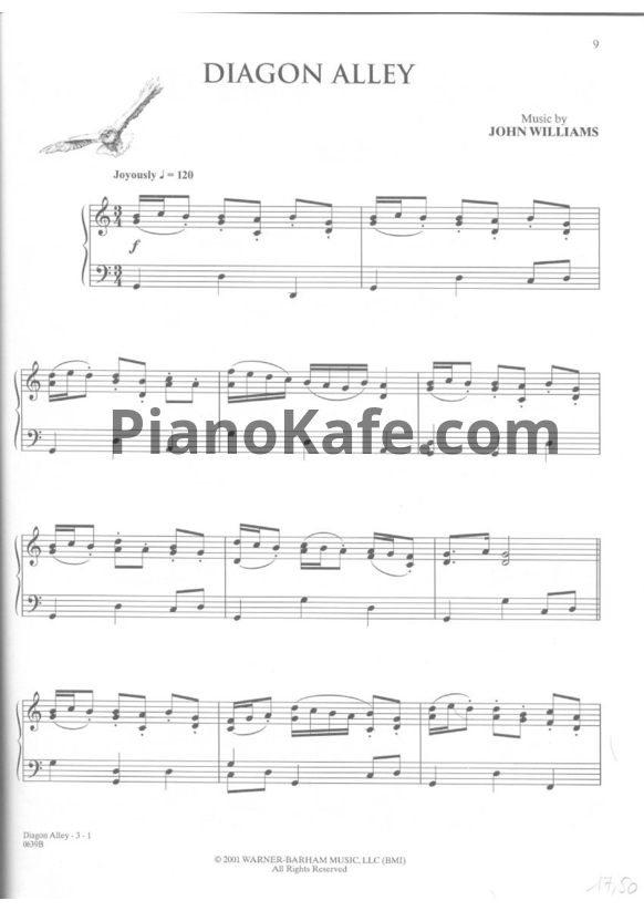 Ноты John Williams - Diagon Alley - PianoKafe.com