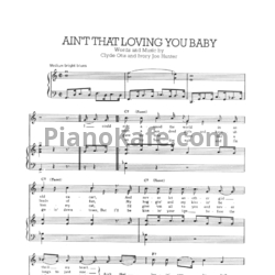Ноты Elvis Presley - Ain't that loving you baby - предпросмотр