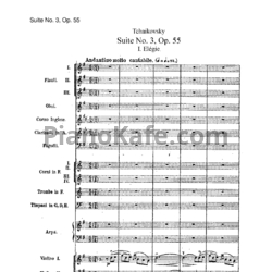 Ноты П. И. Чайковский - Сюита №3 Op. 55 (Партитура) - предпросмотр