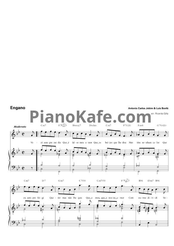 Ноты Antonio Carlos Jobim & Luis Bonfá - Engano - PianoKafe.com